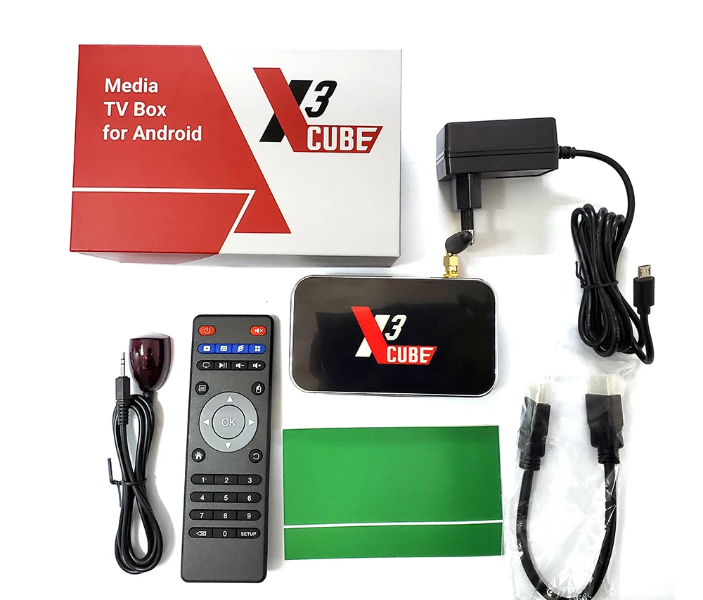 Ugoos X3cube Smart tv Box Amlogic S905X3 Android 9,0 tv Box 2GB LPDDR4 16GB eMMC 2,4G WiFi 4K медиаплеер X3 Cube телеприставка