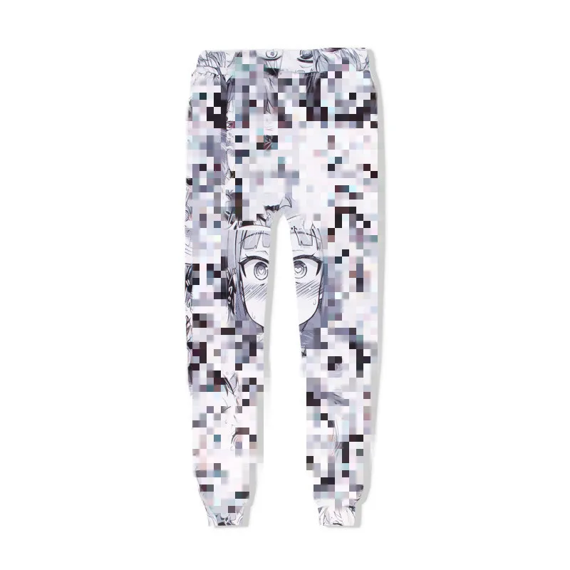 Amazon Explosions European and American Style 3DPrinting Sweatshirt Ahegao Manga Trousers Hooded Long-sleeved Couple Casual Suit