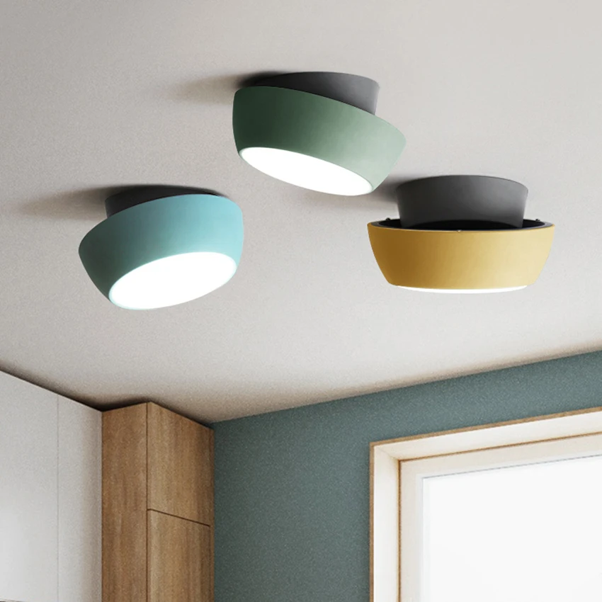 

Modern LED Acrylic Ceiling Light Color Ceiling Lamp Lighting Nordic Cafe Loft Living Room Lamp Bedroom Study Decor Light Fixture