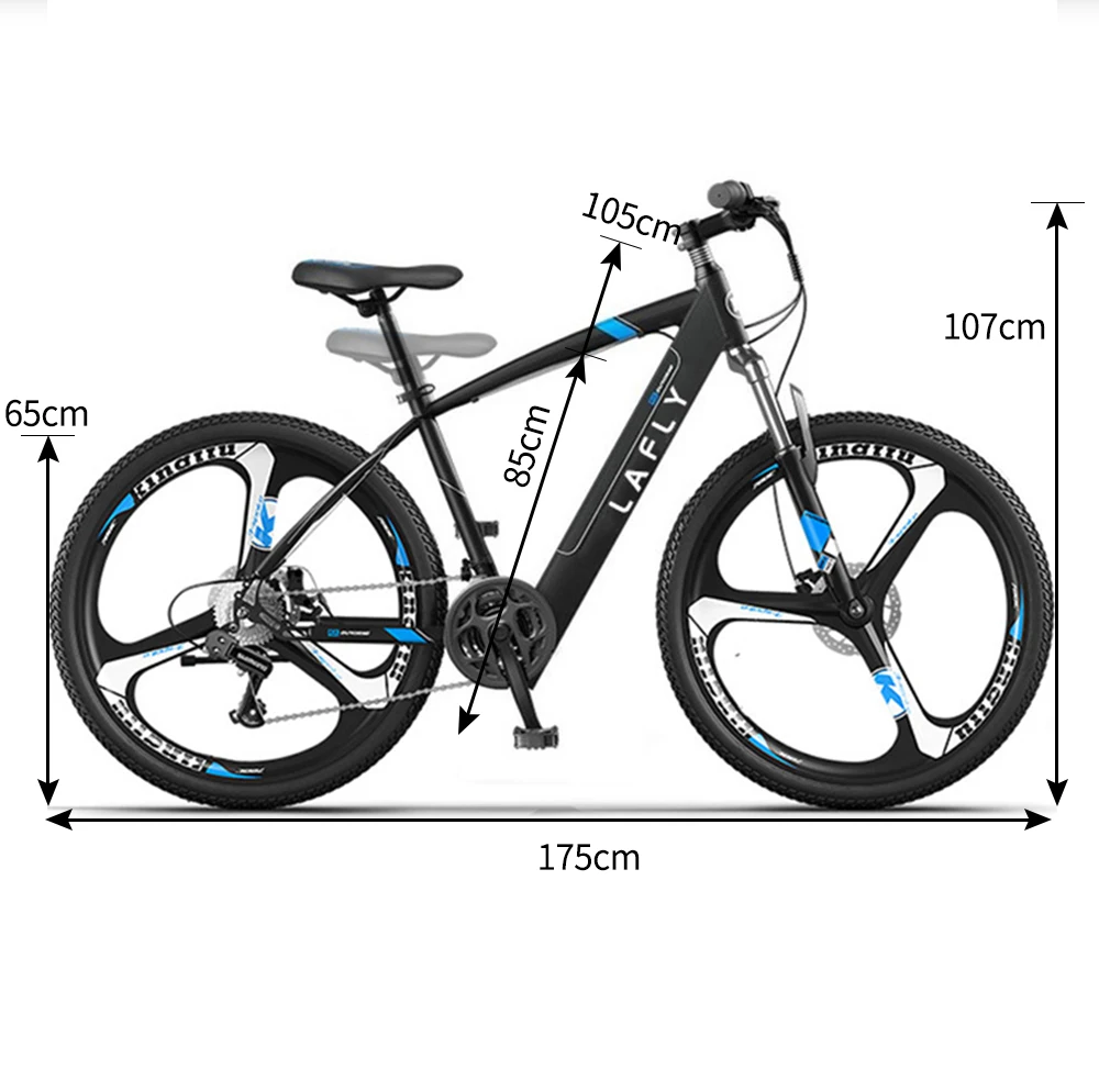 LAFLY 2021 Electric Bike 250W 13Ah 26Inch Tire Aluminum Alloy Shimano 21Speed Adjustable Mountain Ebike Bicycle