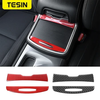 

TESIN Interior Mouldings 2pcs for Dodge Charger Real Carbon Fiber Cup Holder Cover Trim for Dodge Charger 2015-2019 Accessories