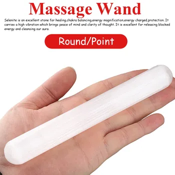 

15-18cm Natural Quartz Yoni Wands Gemstone Crafts Pleasure Wand Body Hand Massage Wood Magic Stone Ornament Gifts