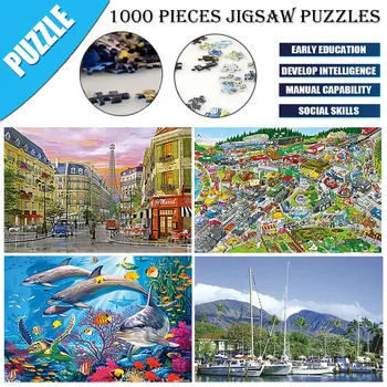 

Puzzle 1000 Pieces 2020 New Adult DIY Animal Landscape Pattern Picture Jigsaws Puzzle Home Game toys for children Gift