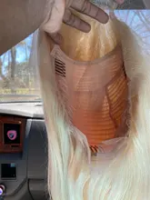 Recto 613 rubia Color degradado 13x4 transparente Peluca de encaje de cabello humano sin costuras nudos blanqueados 4x4 Closure13x6 peluca Frontal de encaje