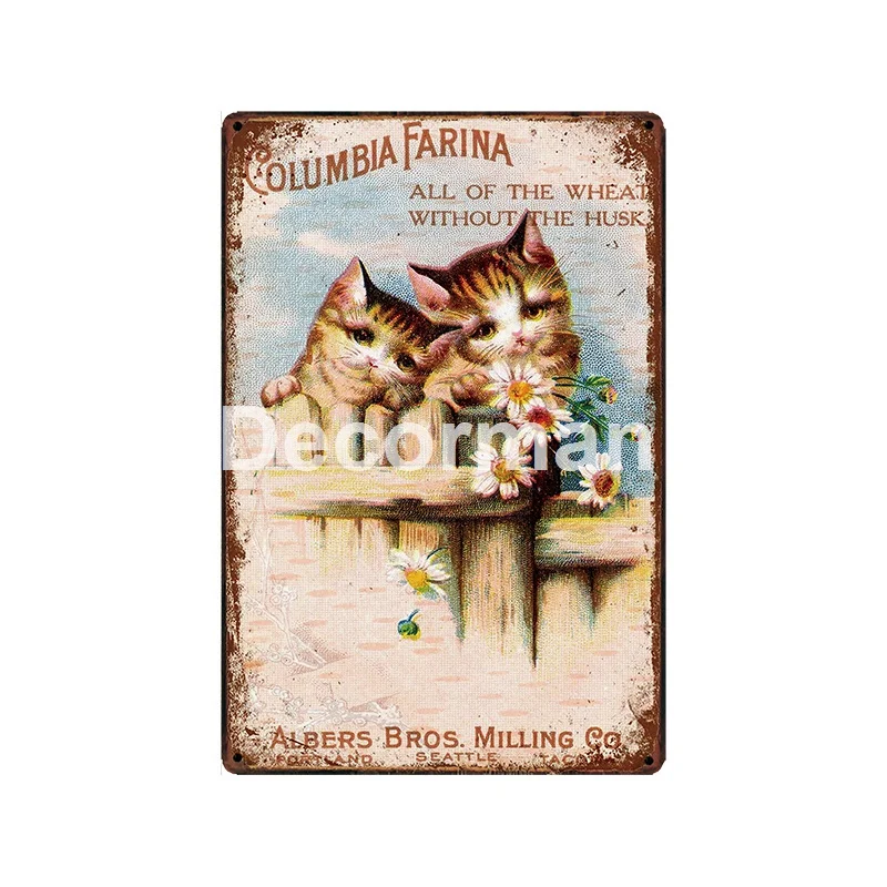 [DecorMan] Предупреждение собака Кот куриные яйца Хаски изготовленный на заказ животный металлические знаки росписи Стикеры Бар Паб Декор LT-1985 - Цвет: GLC-12370