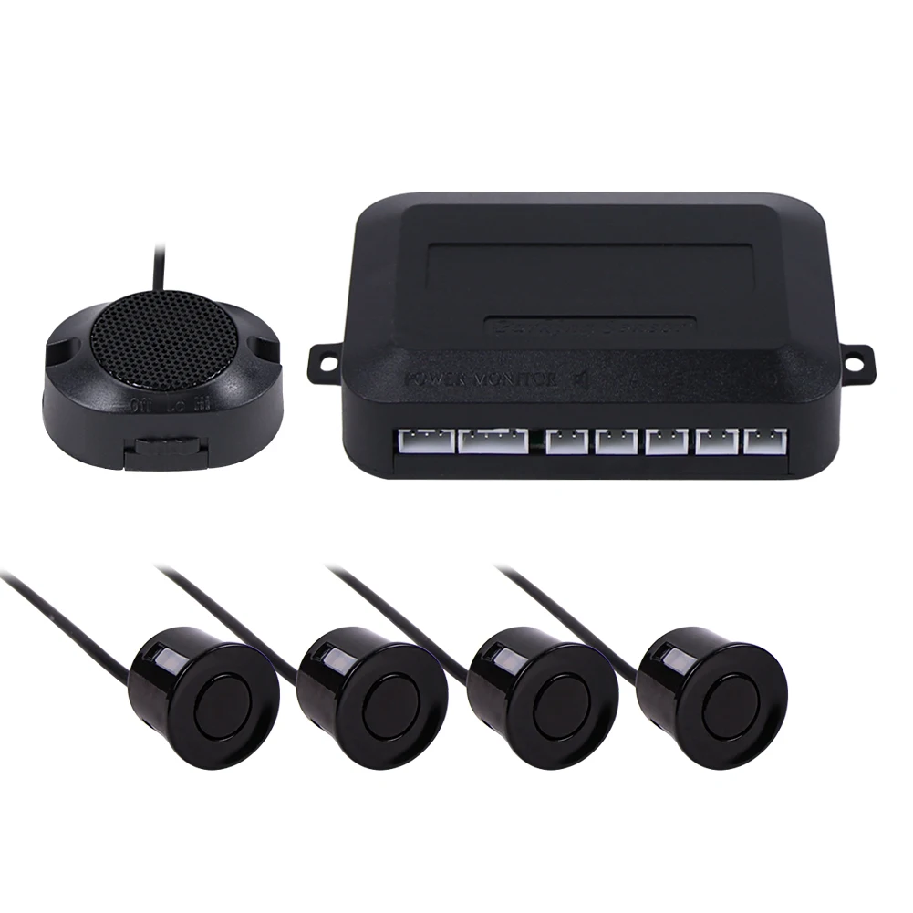 Parking Sensor Car Parking Kit Buzzer 23mm 4 Sensors Reverse Backup