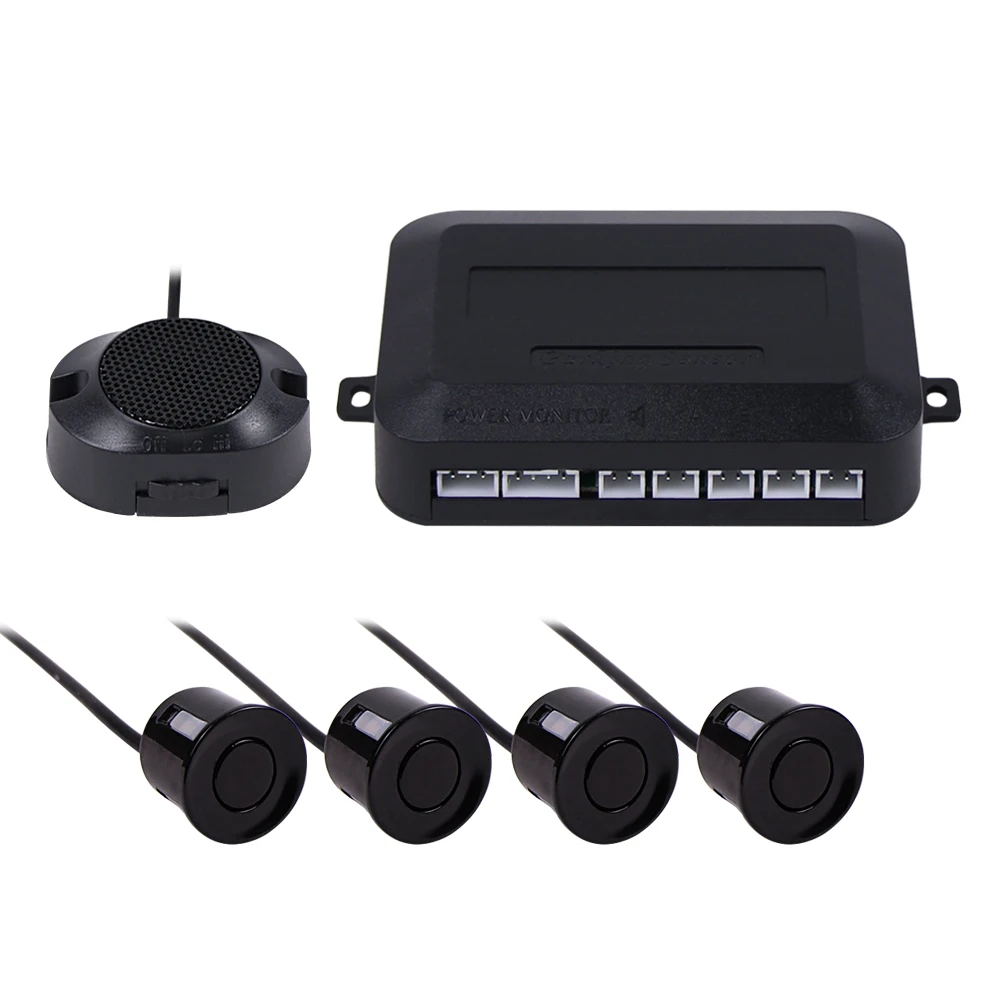 Parking Sensor Car Parking Kit Buzzer 23mm 4 Sensors Reverse Backup