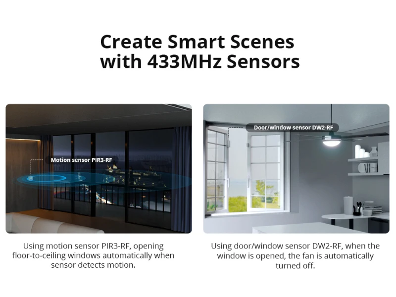 janela pir3 sensor de movimento sonoff kit