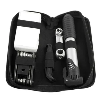 

With Storage Bag Repair Tool Kit Mountain Bike Cycling Quick Release Portable Multifunctional 16 In 1 Bicycle Wrench Gadget Pump