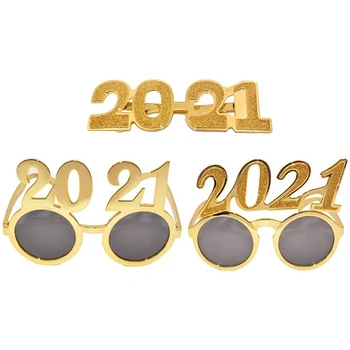 

Novelty Party Glasses 2021 Shaped Glasses Funny Sunglasses New Year Party Glasses Costume Festival Photo Props