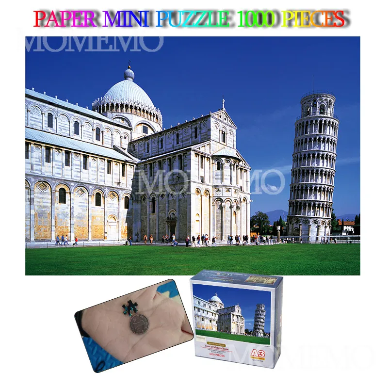 Campanile Pisa Italy всемирно известный Ландшафтный Пазл 1000 деталей головоломка бумажная мини-головоломка взрослые Пазлы игры игрушки подарки