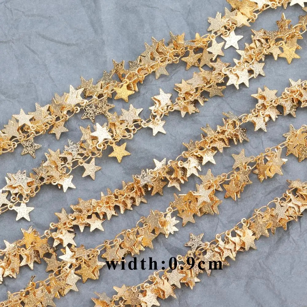 GUFEATHER C56, 18K Золотая цепочка, ювелирные аксессуары, кольцо звезда цепь, изготовление ювелирных изделий, ручная работа, ювелирные изделия, diy серьги, 1 м/лот