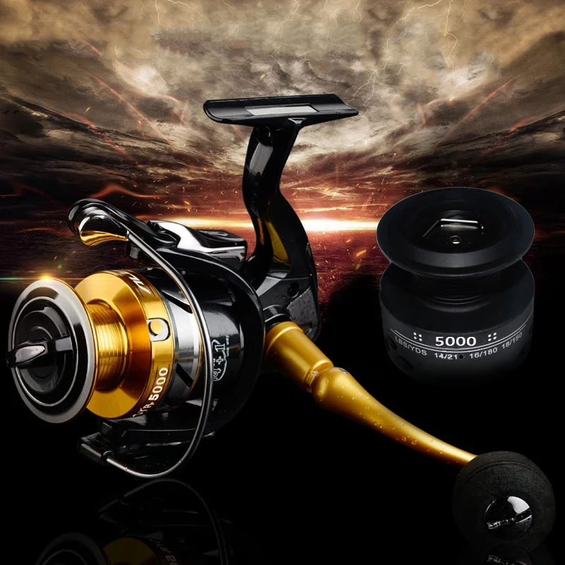 14+1 BB Double Spool Fishing Reel 5.5:1 Gear Ratio High Speed Spinning Fishing Reel Carp Fishing Reel For Saltwater STR4000