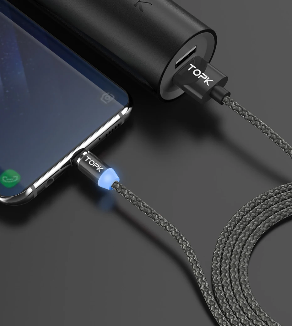 1 м Магнитный 2.4A кабель быстрой зарядки, кабель Micro usb type C магнитное зарядное устройство для IPhone XR XS Max samsung huawei XiaoMi Redmi Note 7