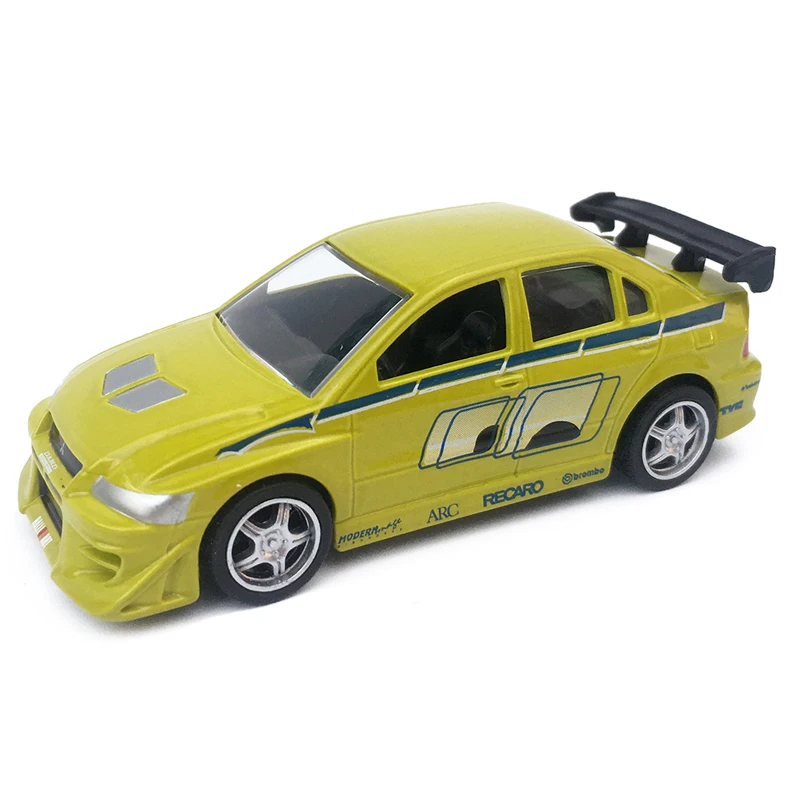 1/55 быстрый и яростный фильм машинки Mitsubishi Lancer EVO 7 имитация металла литые модели
