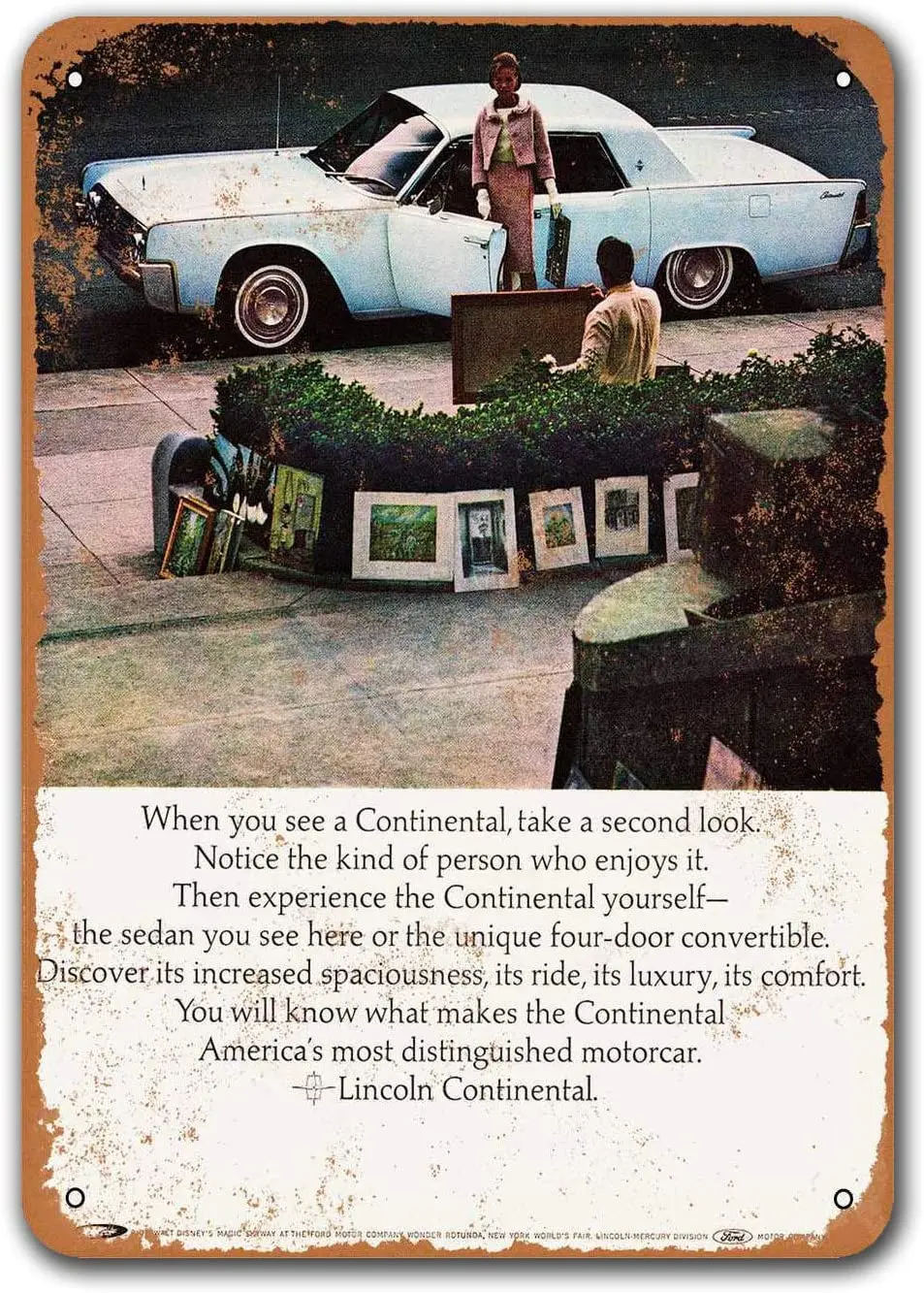 1964 Lincoln Continental винтажные автомобильные жестяные знаки Sisoso металлические таблички