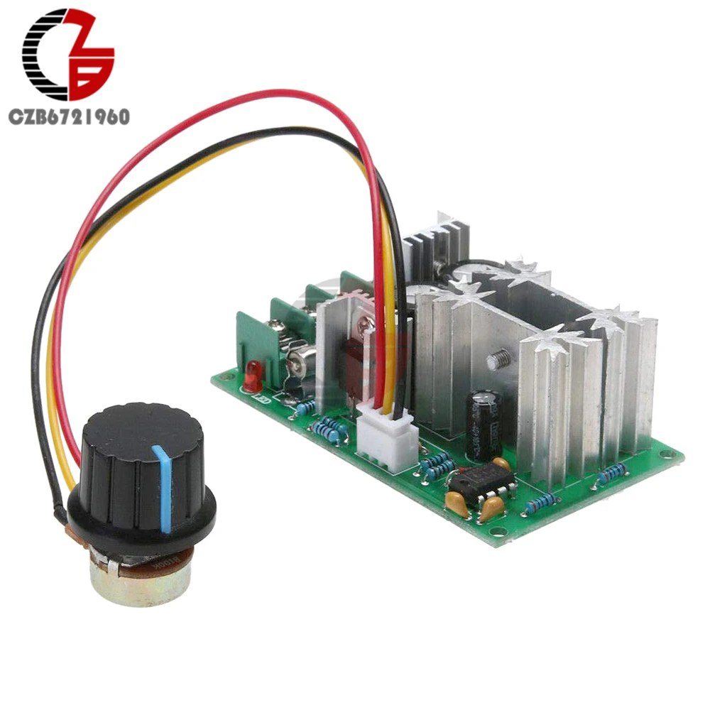 

PWM Fan Motor Speed Controller Module 1200W 20A DC 12V/24V/36V/48V/60V 25KHZ Soft Start Speed Control Switch Power Regulator