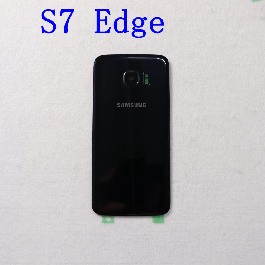 S7 EDGE Black Samsung Galaxy S7 G930F/S7 EDGE G935F Задняя стеклянная крышка батареи Задняя Дверь Корпус чехол samsung S7 Edge Задняя стеклянная крышка - Цвет: S7 EDGE Black