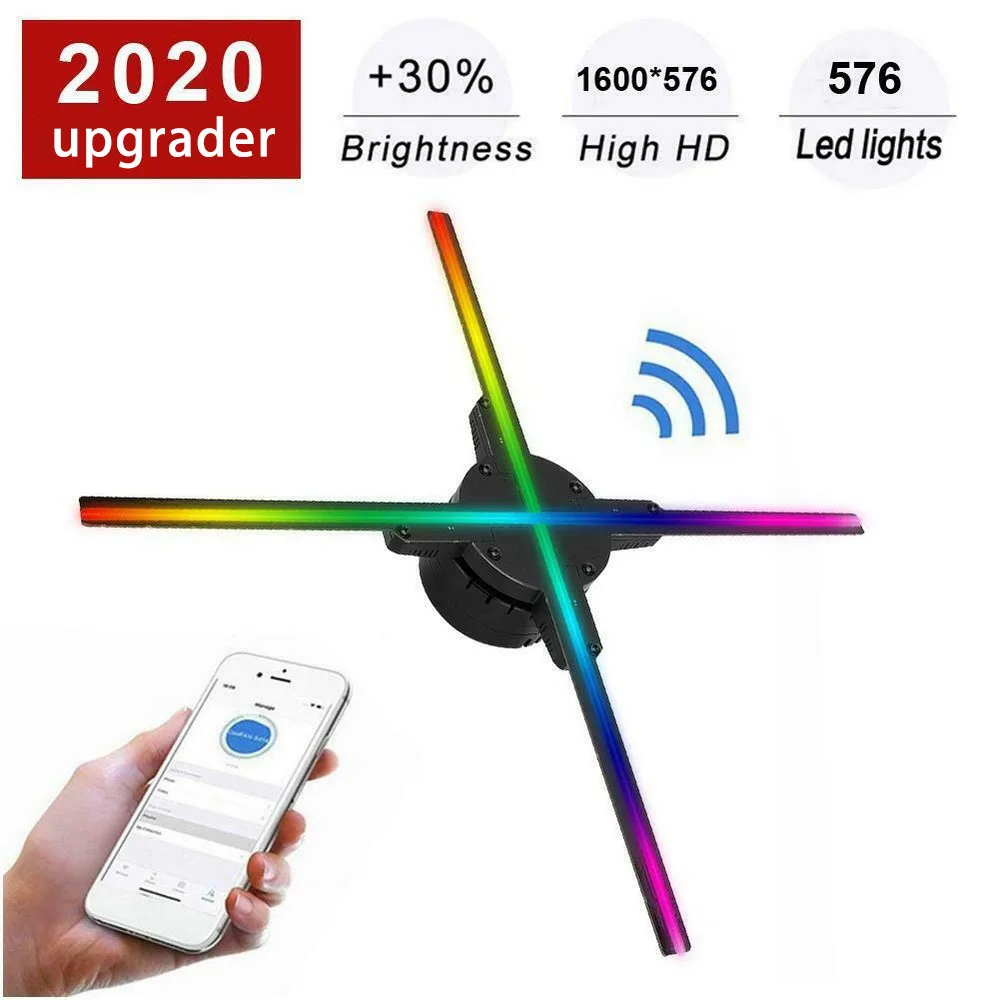 Wifi 3D голограмма проектор вентилятор 638 светодиодный голографическая
