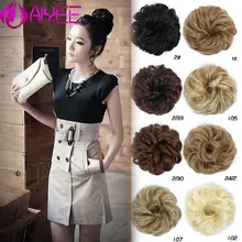 AIYEE вьющиеся волосы на заколках для наращивания, термостойкие синтетические волосы, веревка, натуральная искусственная прическа гулька волосы, короткий хвост, шиньоны, волосы