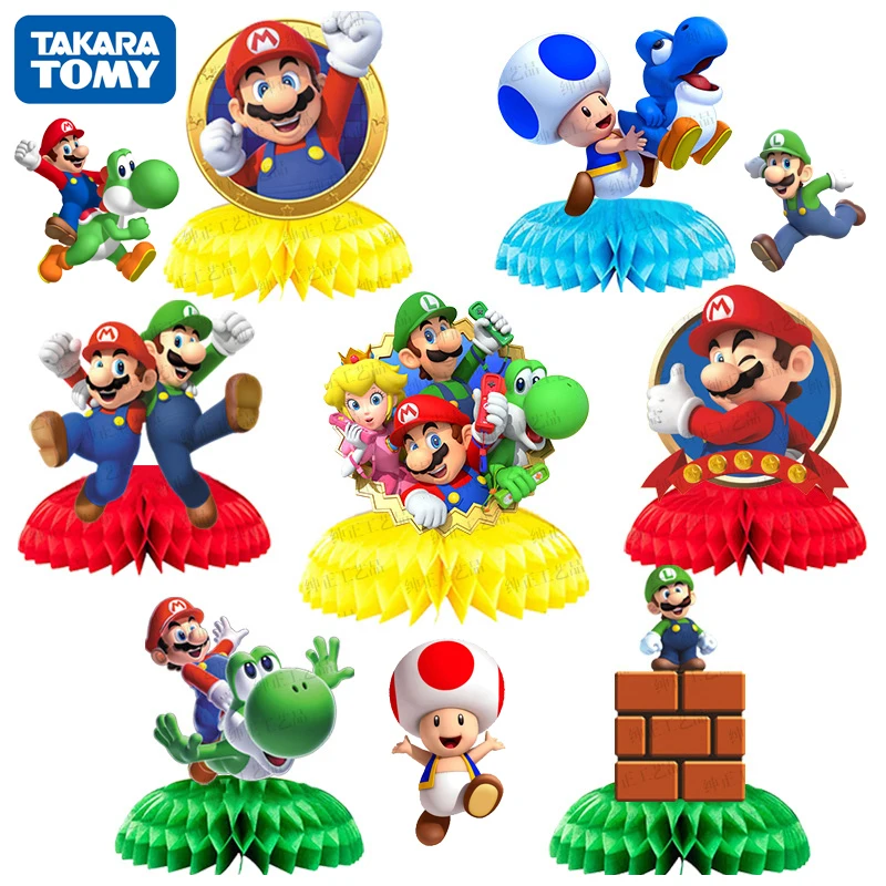 Украшение для вечеринки в стиле Super Mario Bros бумажные сотовые украшения честь Дня