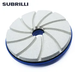 SUBRILLI – disque de polissage de 5 pouces, disque de meulage diamant, bloc d'escargot, pour béton, granit, marbre, comptoir, 125mm 
