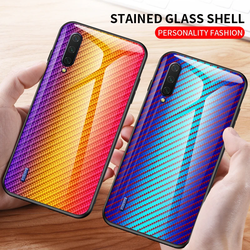 

For OnePlus One Plus 7T 7 Pro 6T 6 5T 5 Luxury Colorful Carbon Tempered Glass Mobile Phone case Slim Shockproof Slim Cover Shell