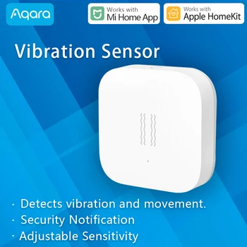 

Aqara Vibration Sensor Zigbee works with Xiaomi Mi Home App compatible Apple HomeKit Remote Notification Adjustable Sensitivity