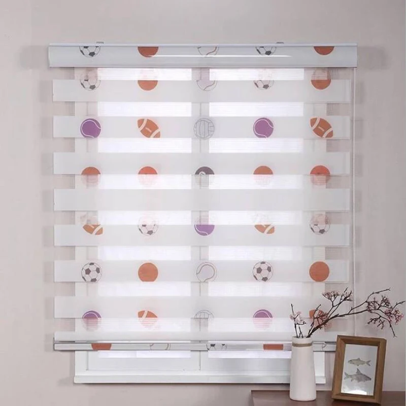

2019 New Style Curtian Fabric Printed Zebra Roller Blinds For Windows