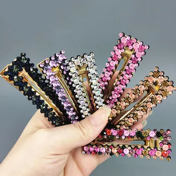 

18 Style Rhinestone Hair Clips Crystal Hairpin Metal Hair Barrettes Hairgrip Girls Hair Accessories Women Headwear Headdress
