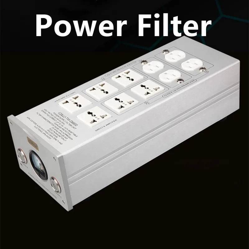 Power filter lightning protection socket anti-interference purifier 100V-240V universal 3300W 15A dual control 