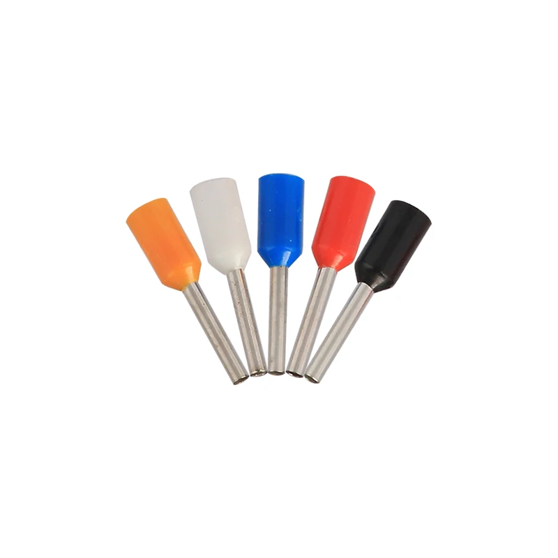 800Pcs E0508 5-color Insulated Electrical Connector Wire Crimping Tube Terminal Cable Cold Pressed Sleeve Crimp Terminals Set