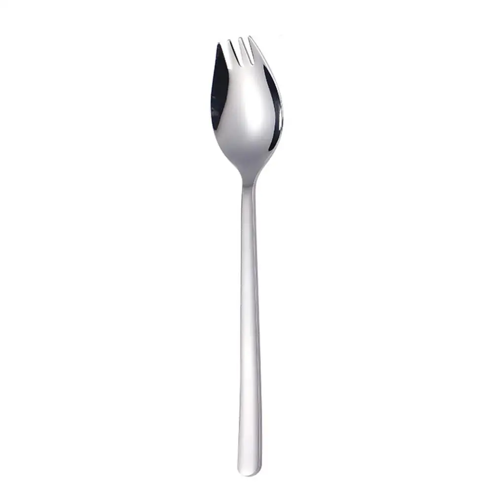 Blue Горячая 2 в 1 Многофункциональный Spork Ложка Вилка лапша фруктовый салат кухня ресторан инструмент - Color: Blue