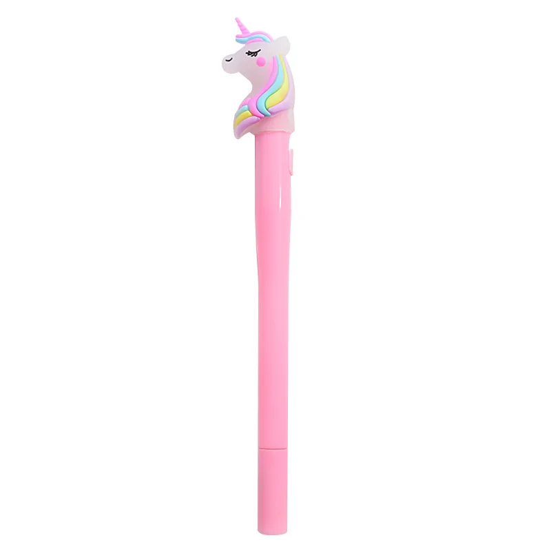 Net red creative cartoon unicorn light pen soft sister girl heart glowing gel pen cute personality writing pen