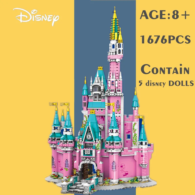 海外注文 女の子のためのディズニー城の建設 1676ピース プリンセス城 ミッキー ドナルドダック 友達 ストリートビュー ビルディングブロック おもちゃ 子供の贈り物 純正値下 Zabpoc Ru