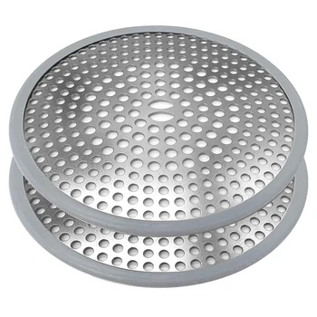 

Shower Drain Hair Trap, Durable Stainless Steel and Silicone Hair Catcher Shower Drain Cover - Is Easy to Install & Clean - Bloc