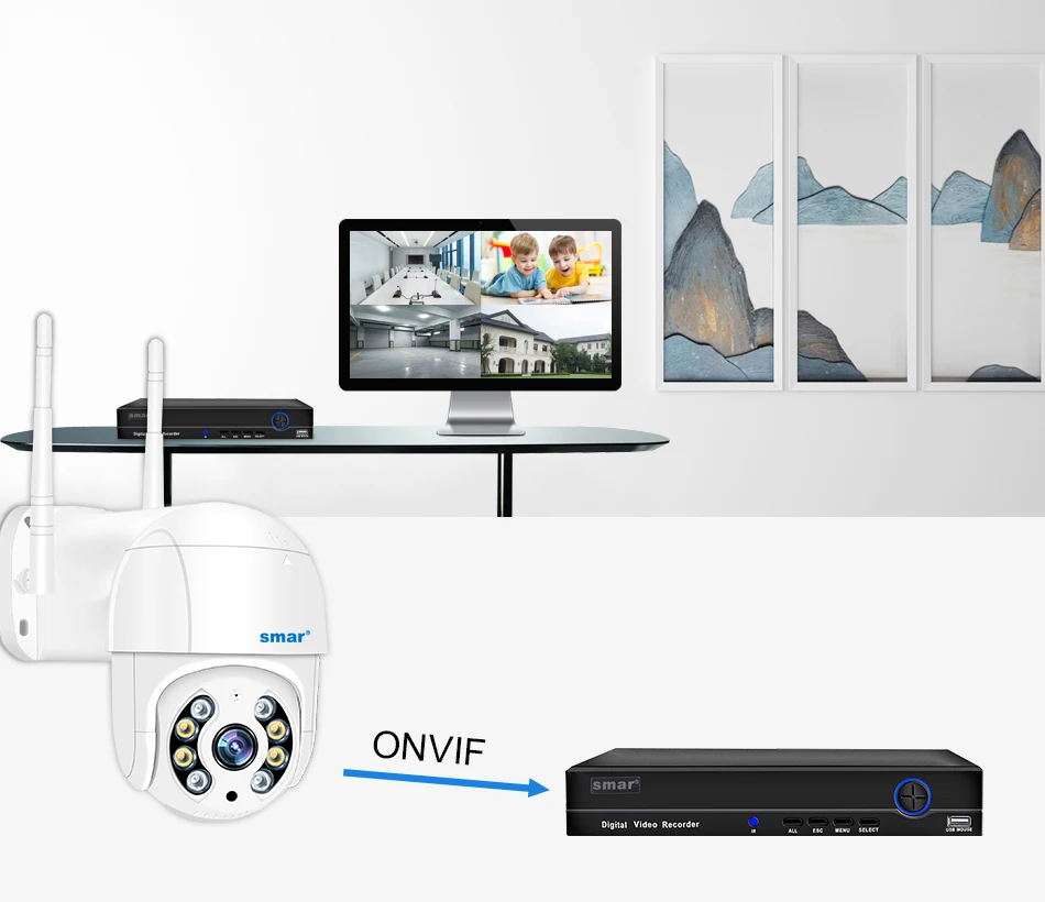 Smar 3mp câmera ip wifi ptz ao