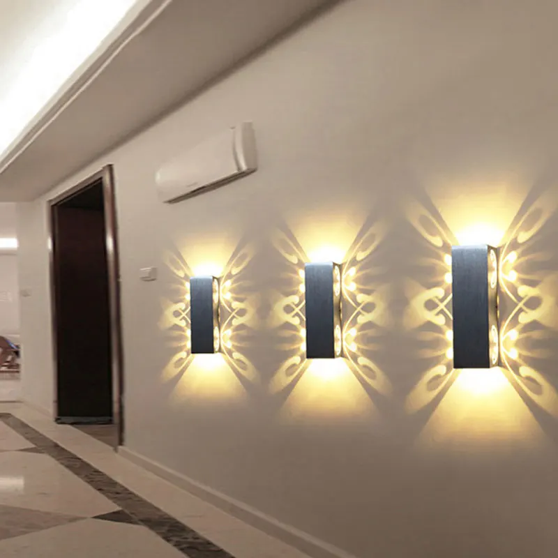 

2 head Square Surface Mounted LED DownLight RGB 6W 12W 18W wall Sconce Art Gallery Front Balcony lamp Porch light corridor Light