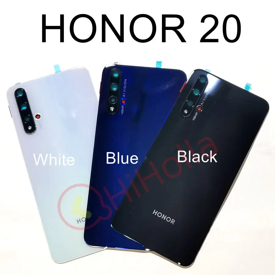 Для huawei Honor 20 Задняя стеклянная крышка батарейного отсека задняя панель Корпус Корпуса+ объектив камеры Honor V20 View 20 Pro стеклянная крышка аккумулятора