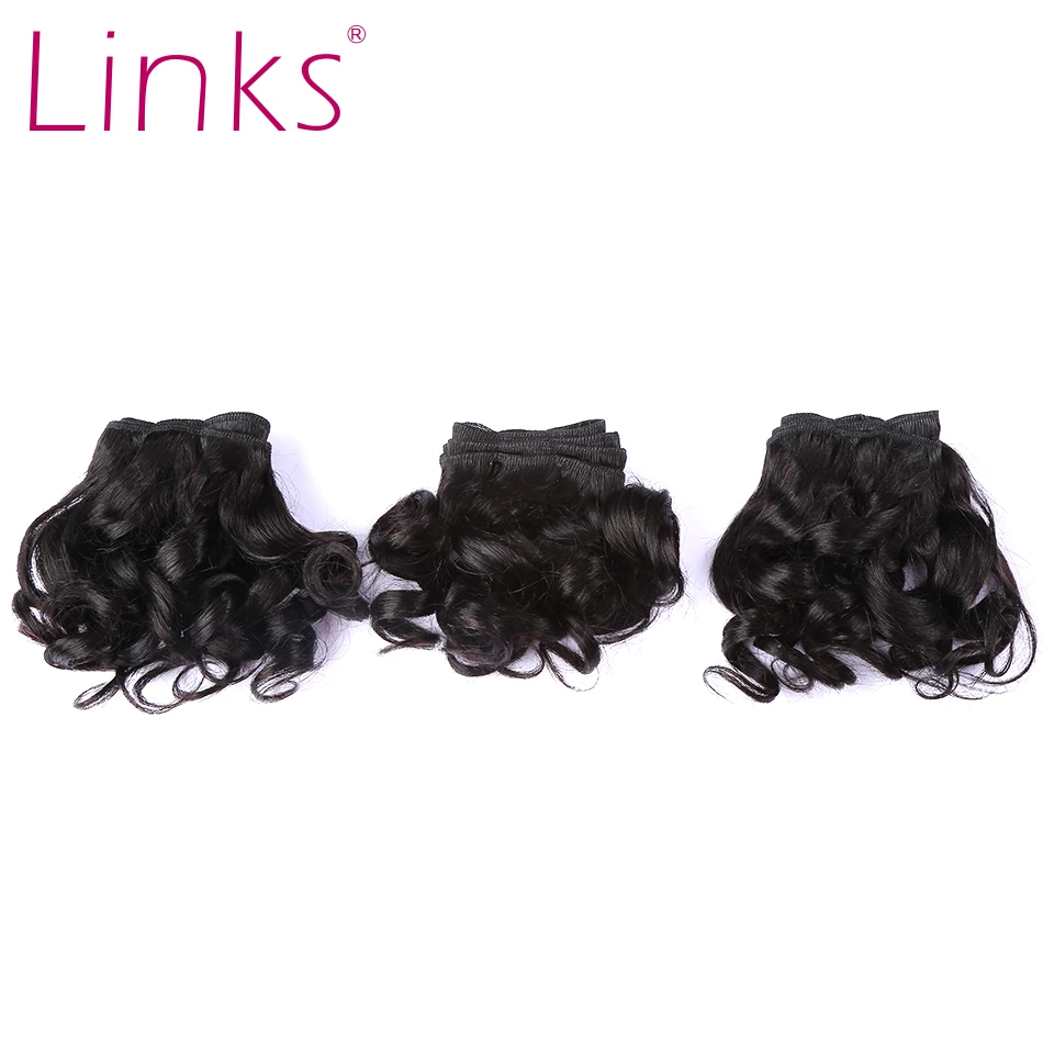 [LINKS] человеческие волосы, волнистые, вьющиеся, 8-18 дюймов, 6 Пряди для черных женщин