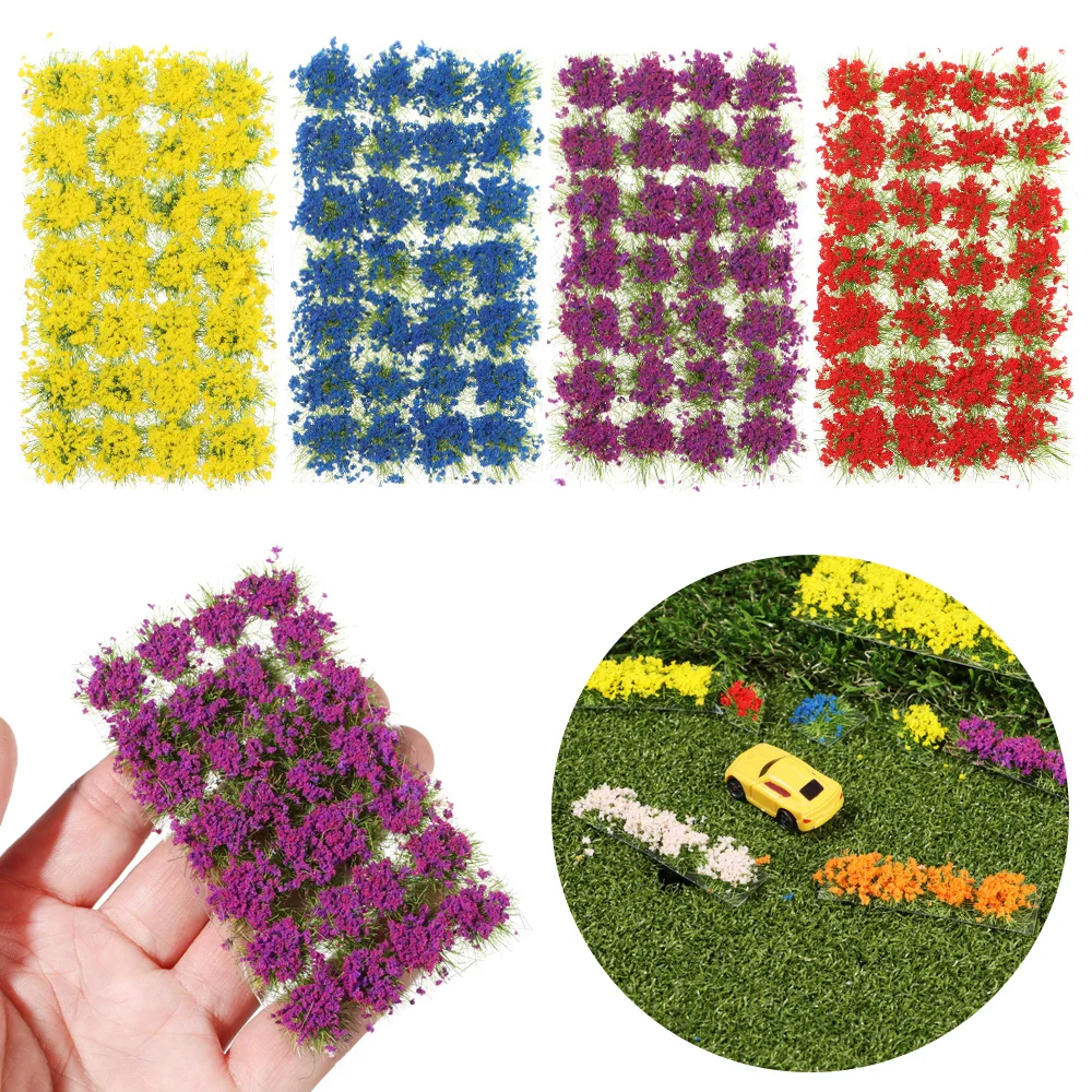 Artificial Plants 28/50PCS/Box Simulation Terrain Production Flower Cluster Mini Micro Landscape Wild Miniature Grass Model Scene Game Sandbox artificial plants