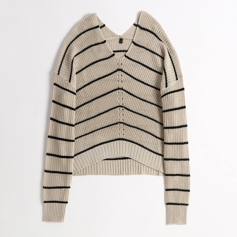 Womens Sweater Thin Section V-neck Sweaters Soft Clothing Loose Sweater Knitted Shirt V-neck Tops Women Sweaters Casual Pullover