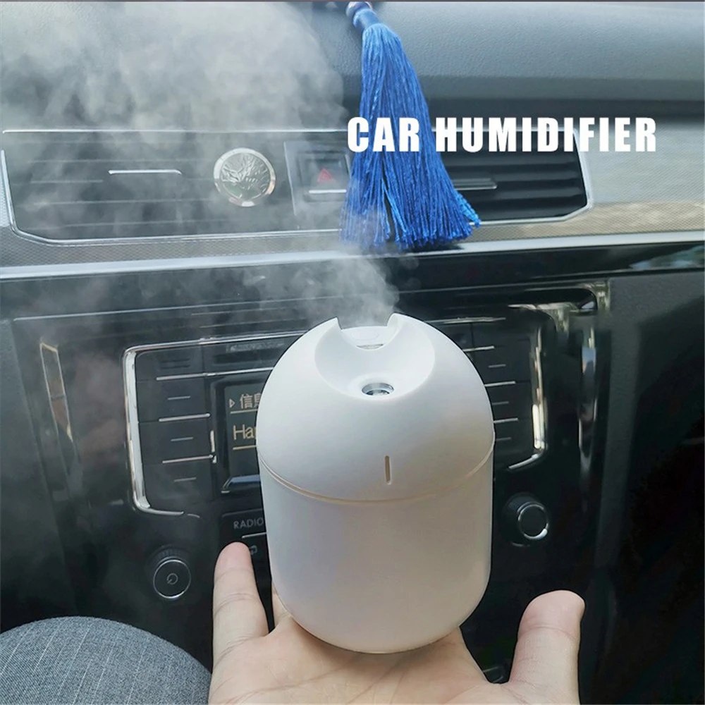 Portable Air Humidifier 220ML Mini Ultrasonic Car Home Purifier Aroma Anion Mist Maker LED Lamp USB Essential Oil Diffuser