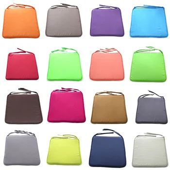 

DIDIHOU 2018 New Arrive Soft Seat Pad Patio Solid Colorful Garden Square Indoor Dining Tie On Office Chair Foam Cushions 37x37cm