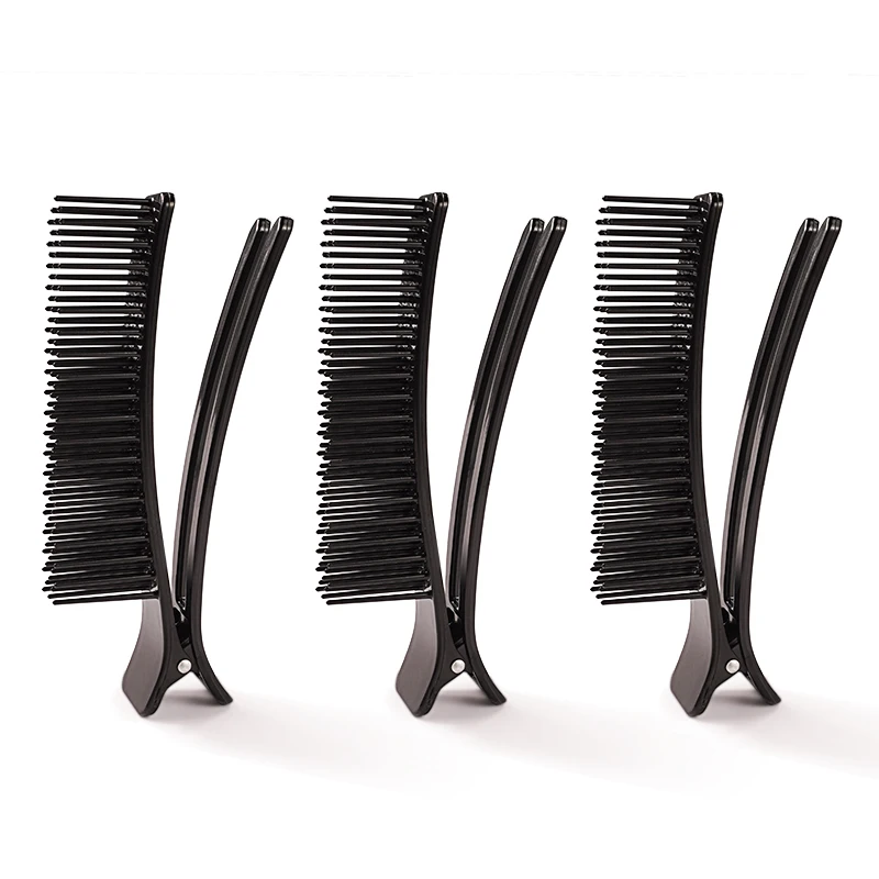 Multifunktionales Kamm-Set – 3 Kämme + 2 Krokodilklemmen, Rosa, Ideal Zum Stylen, Entwirren & Frisieren