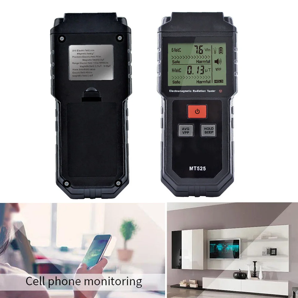 

MT525 LCD Digital Electromagnetic Radiation Detector EMF Meter Geiger Tester English User Manual Batteries are not included