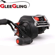 GLEEGLING Baitcast 12+ 1BB влево/правой ручки для Пресноводной рыбной ловли катушка 6,3: 1 капля колеса 9-скорость магнитный тормоз Рыболовная катушка