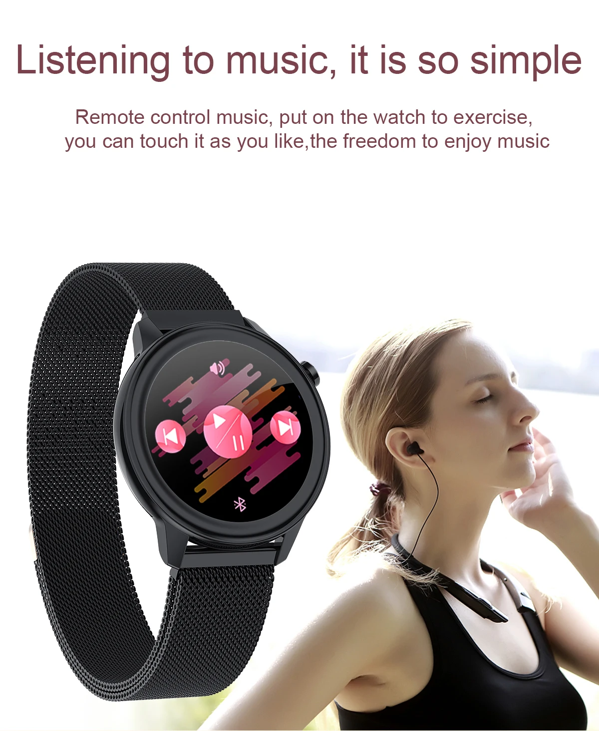 Female health (physiological cycle), Blood pressure monitori,Respiratory rate,Dynamic UI, Body temperature monitoring Smartwatch