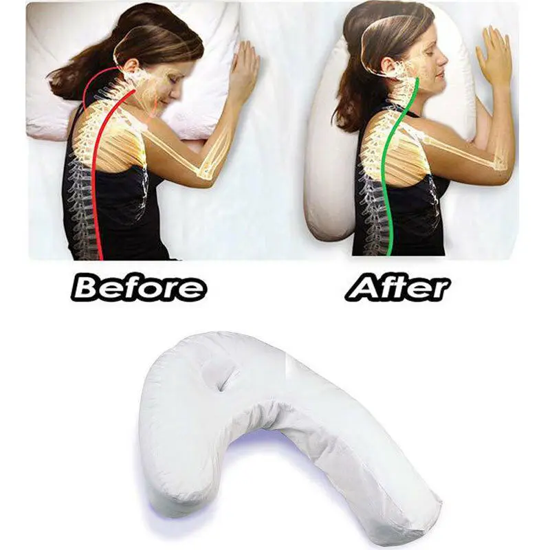 

Newest U Shaped Support Pillow Back Neck Waist Nursing Support Non Allergenic Orthopedic pillow with Ear Hole