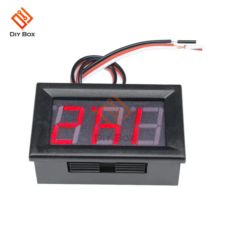 DC 0-30V Red 0,5" дюймовый Мини цифровой вольтметр Амперметр постоянного тока 100 в 10 А Вольт Амперметр тестер напряжения светодиодный дисплей Кабельный разъем - Цвет: DC 0-30V Red